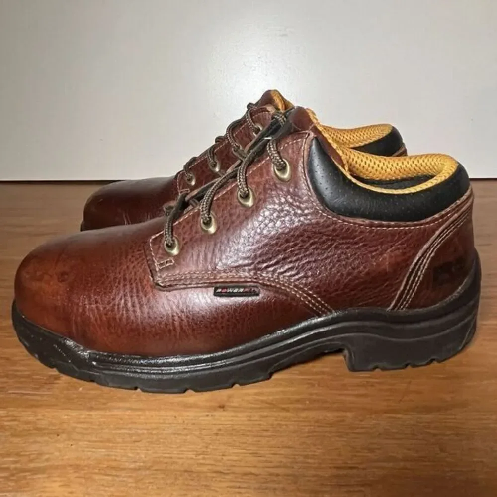 Vtg Timberland Pro‎ Series Mens 7.5 Shoes Chunky Brown 90s Y2K Platform Oxfords